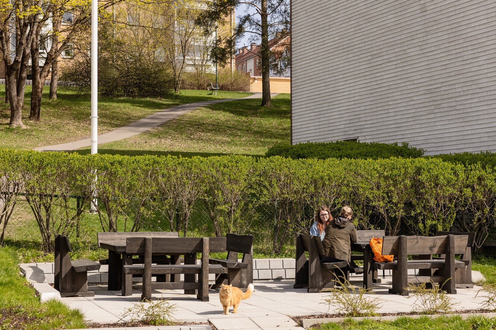 Du finner flere hyggelige grøntområder med sittegrupper like utenfor leiligheten. Galleribilde