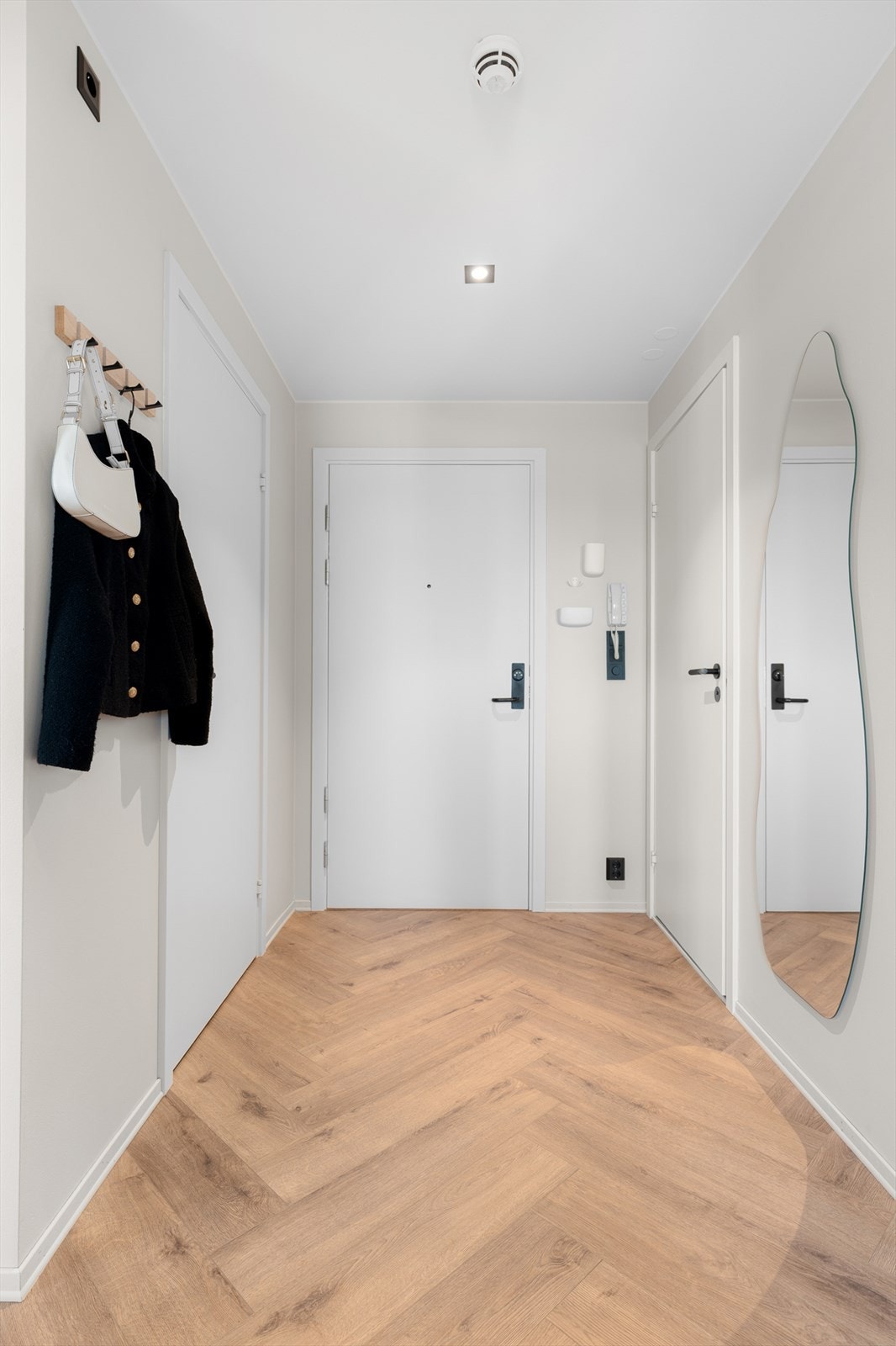 Entré med integrert himlingsbelysning og dørtelefon. Galleribilde