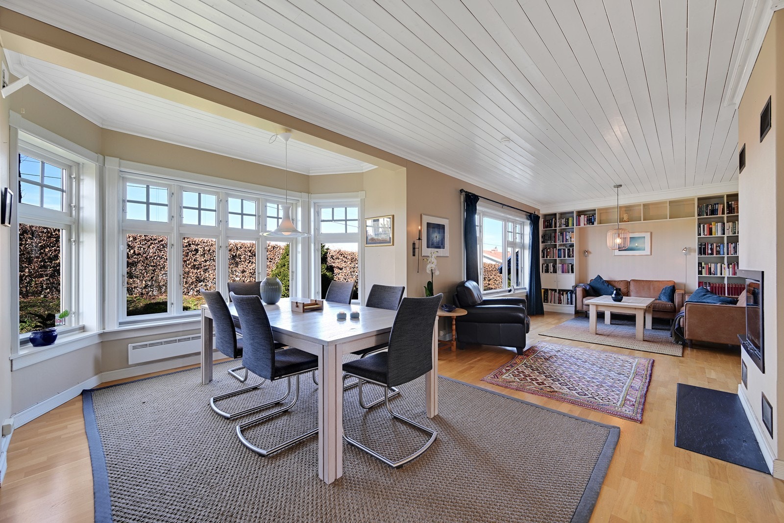 Pen stue med peisovn. Galleribilde