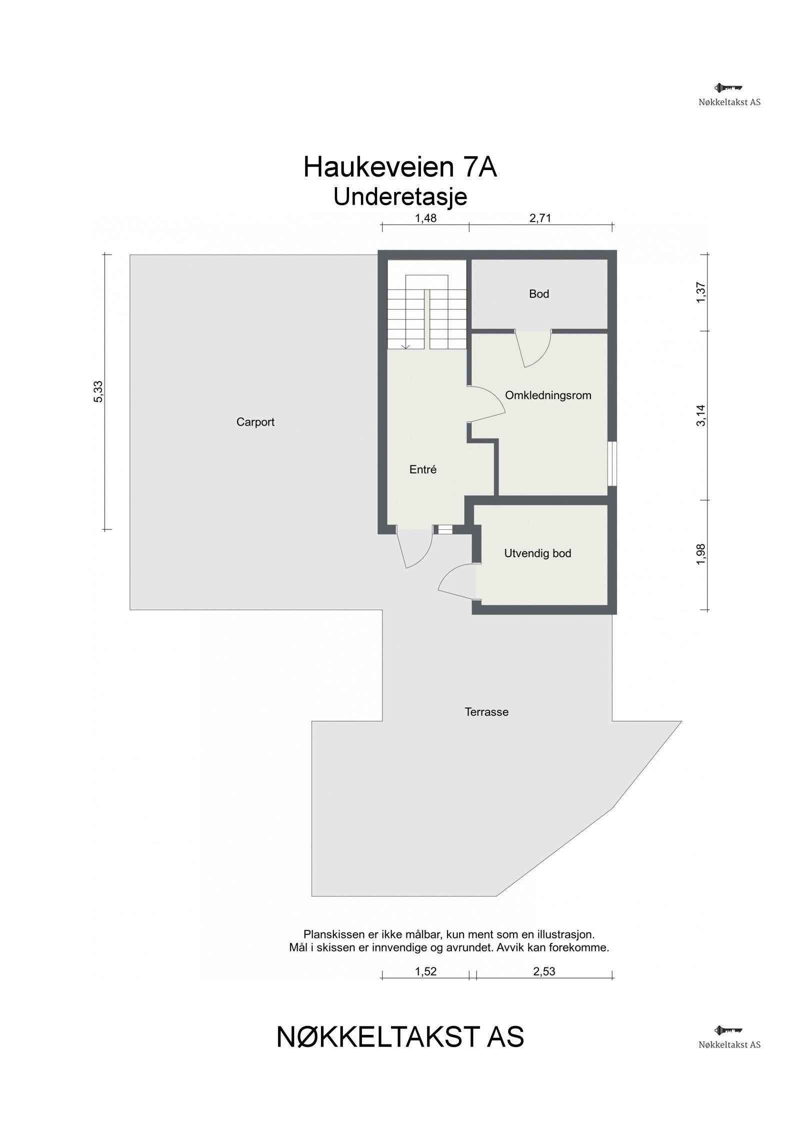 Plantegning - Underetasje Galleribilde