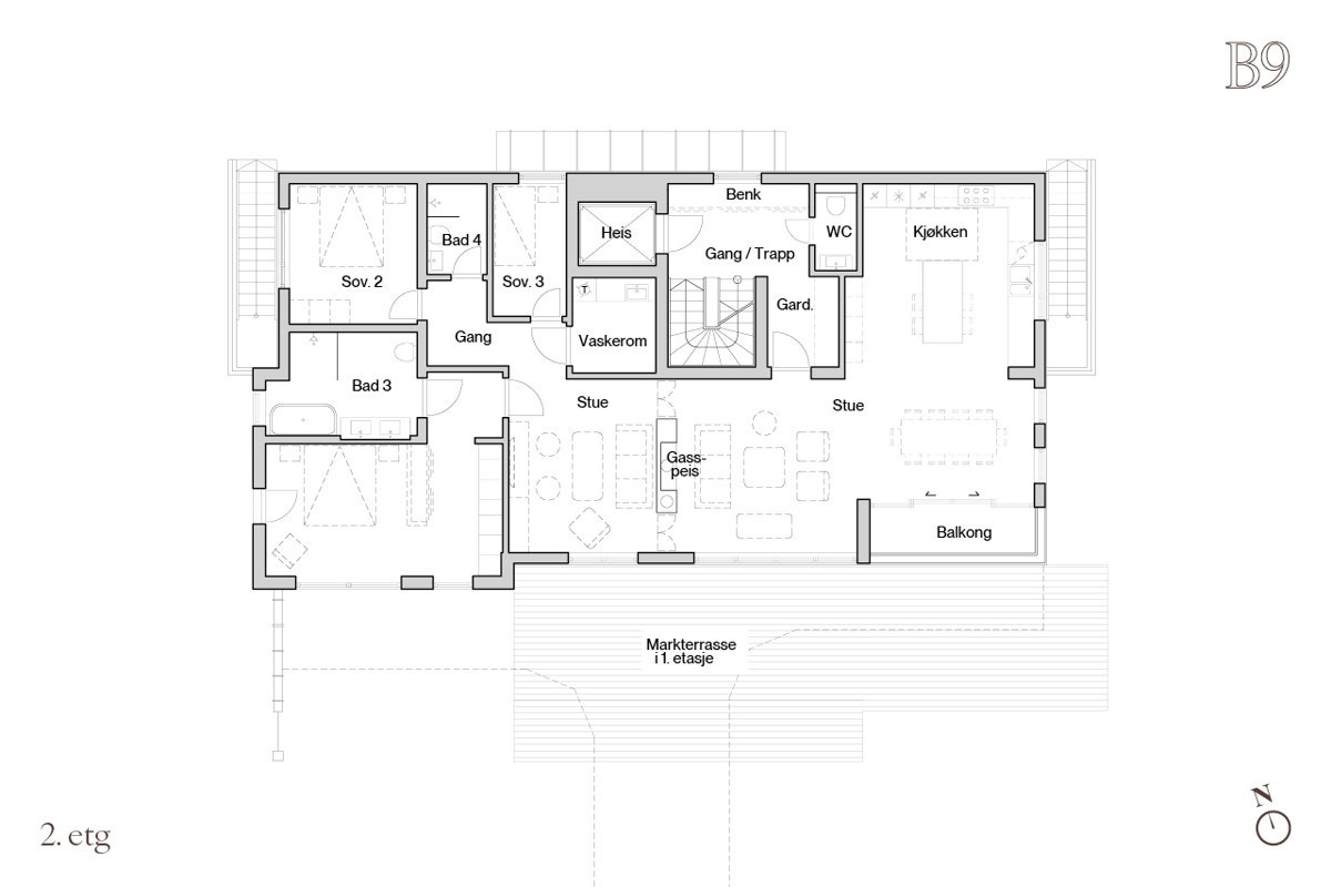 Plantegning 2 etasje Galleribilde
