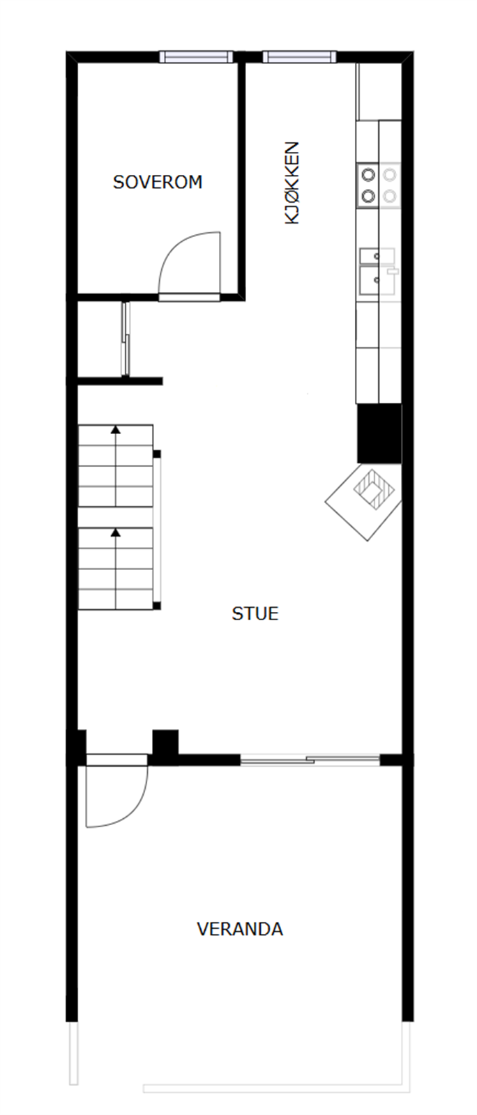 Plantegning 1. etg Galleribilde