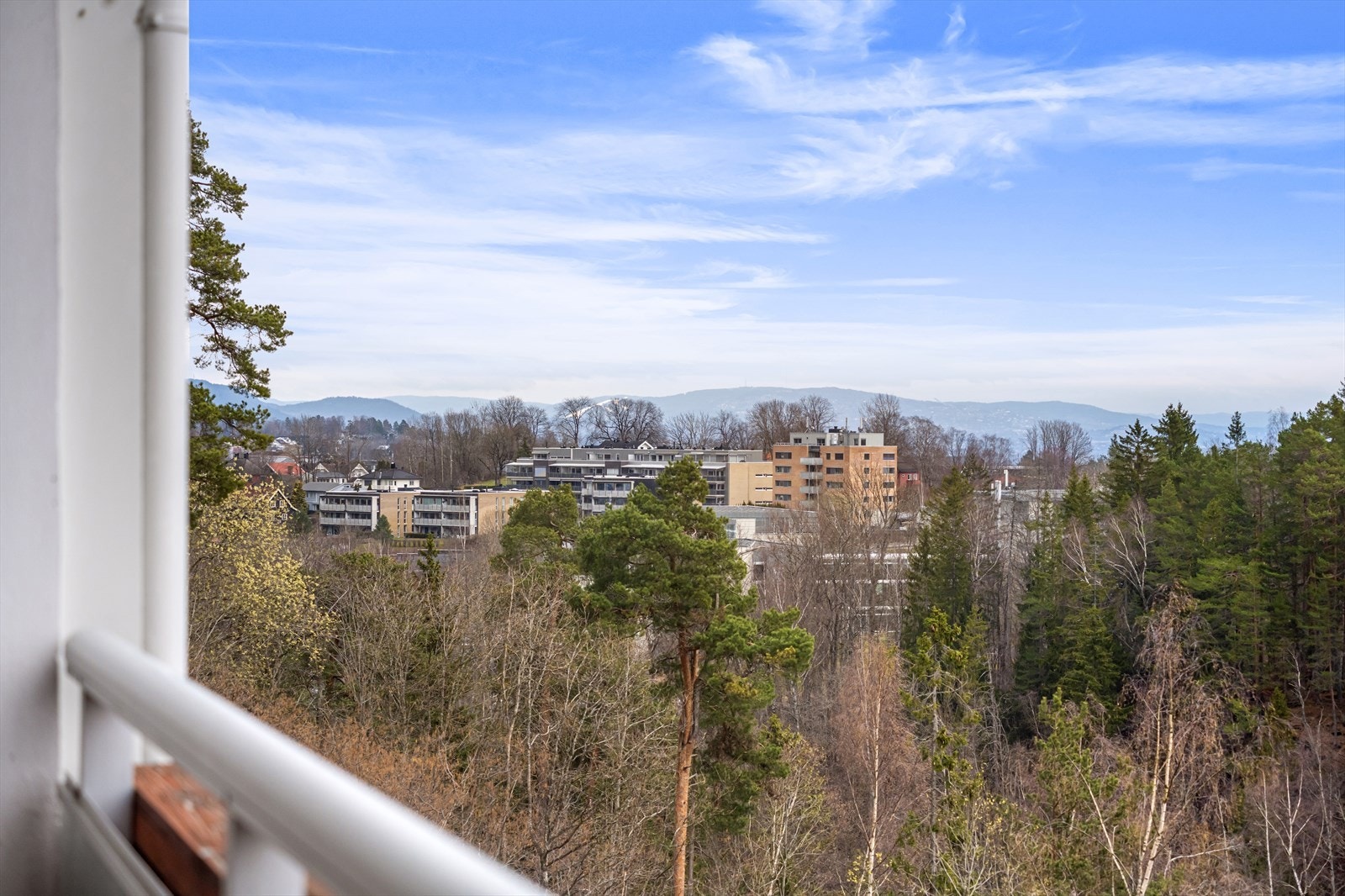 Fra balkongen har du en flott utsikt ut over Oslo. Galleribilde