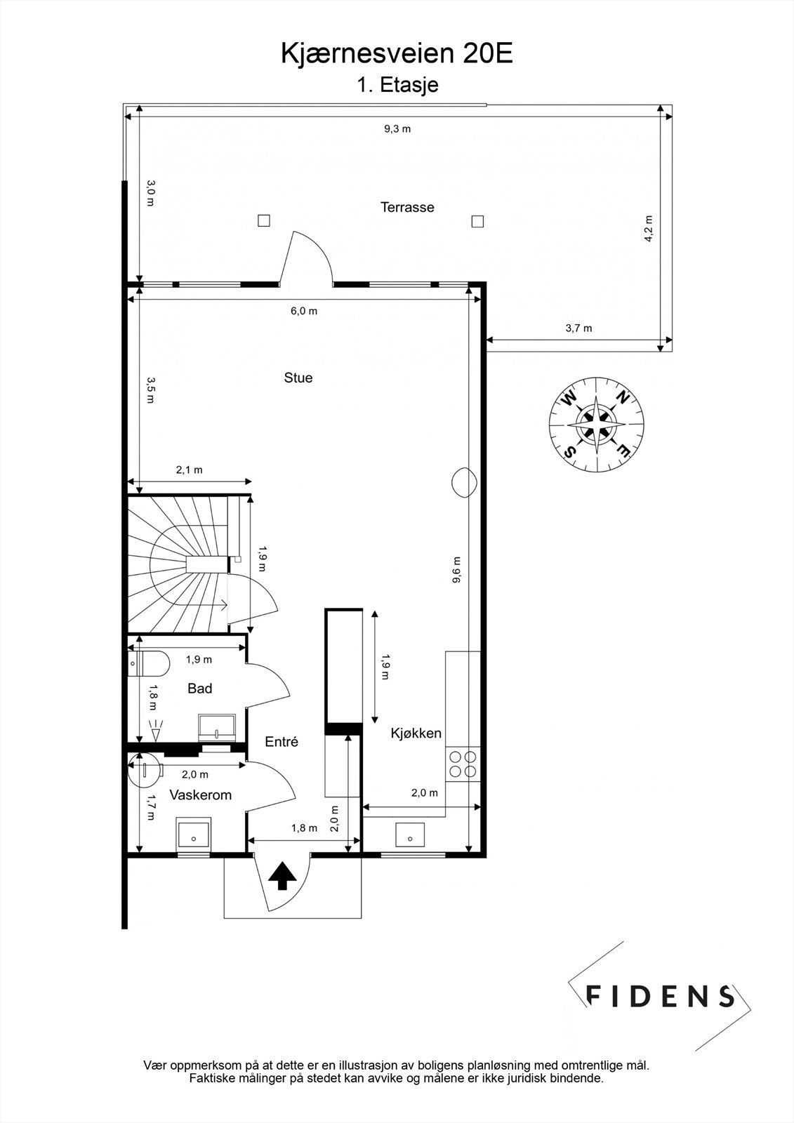 Plantegning 1. etasje Galleribilde