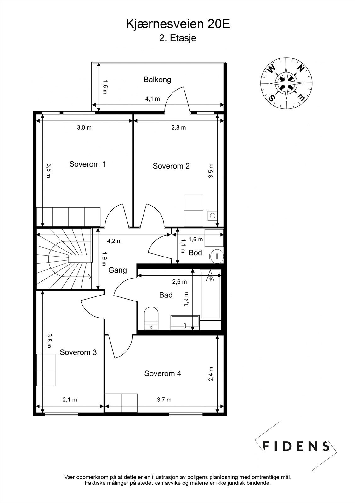 Plantegning 2. etasje Galleribilde