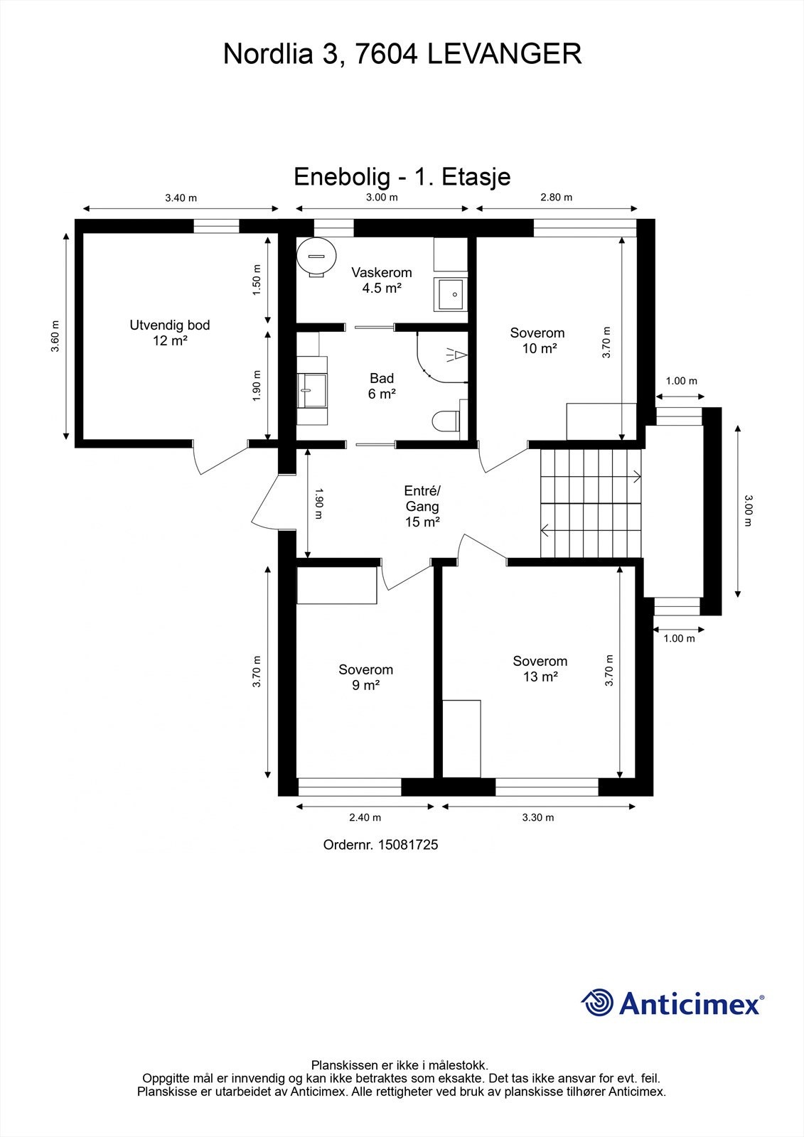 Planskisse 1. etasje. Galleribilde