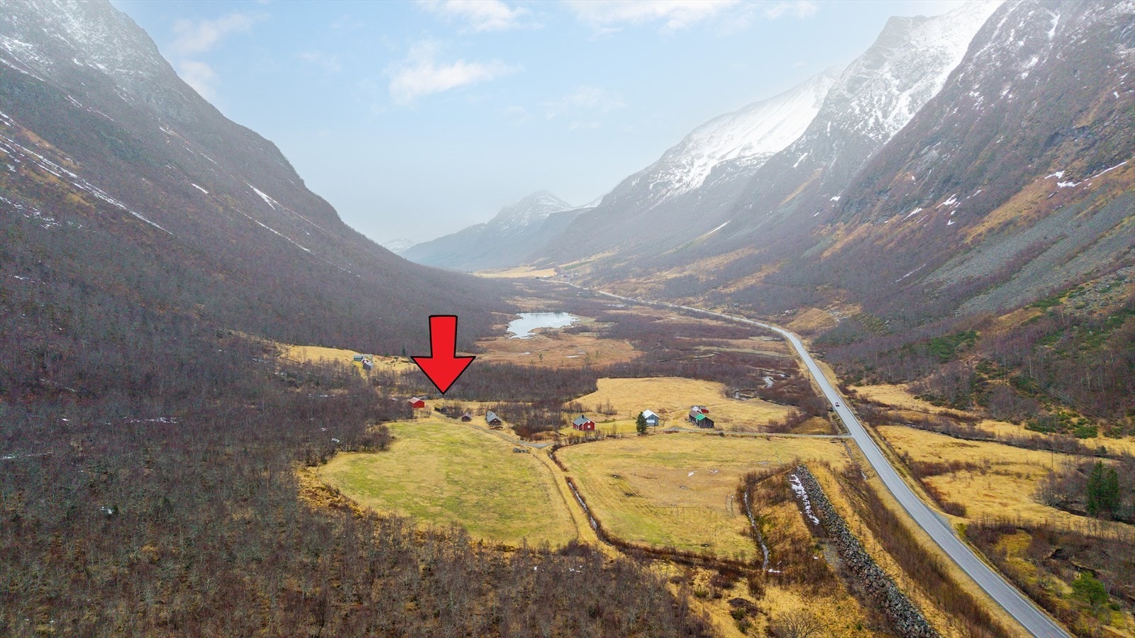 Nærområde nedover dalen Galleribilde