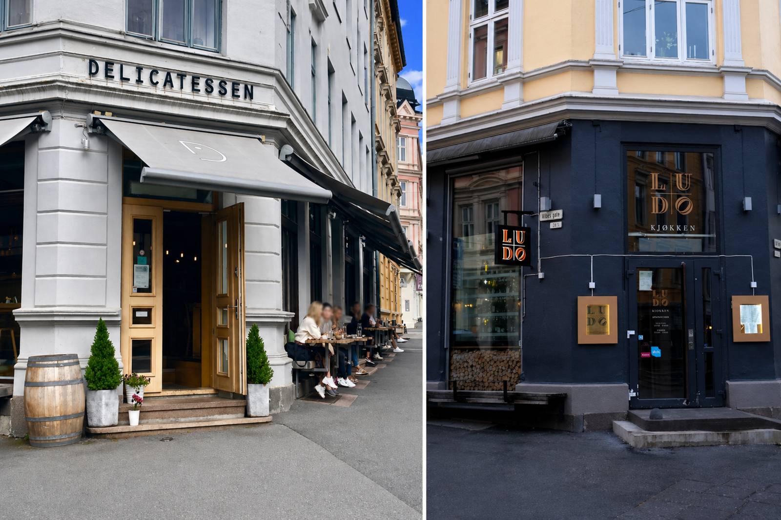 Omkring 100 meter fra Majorstuens mest populære spisesteder - Delicatessen og Ludo Pizza i Vibes Gate Galleribilde