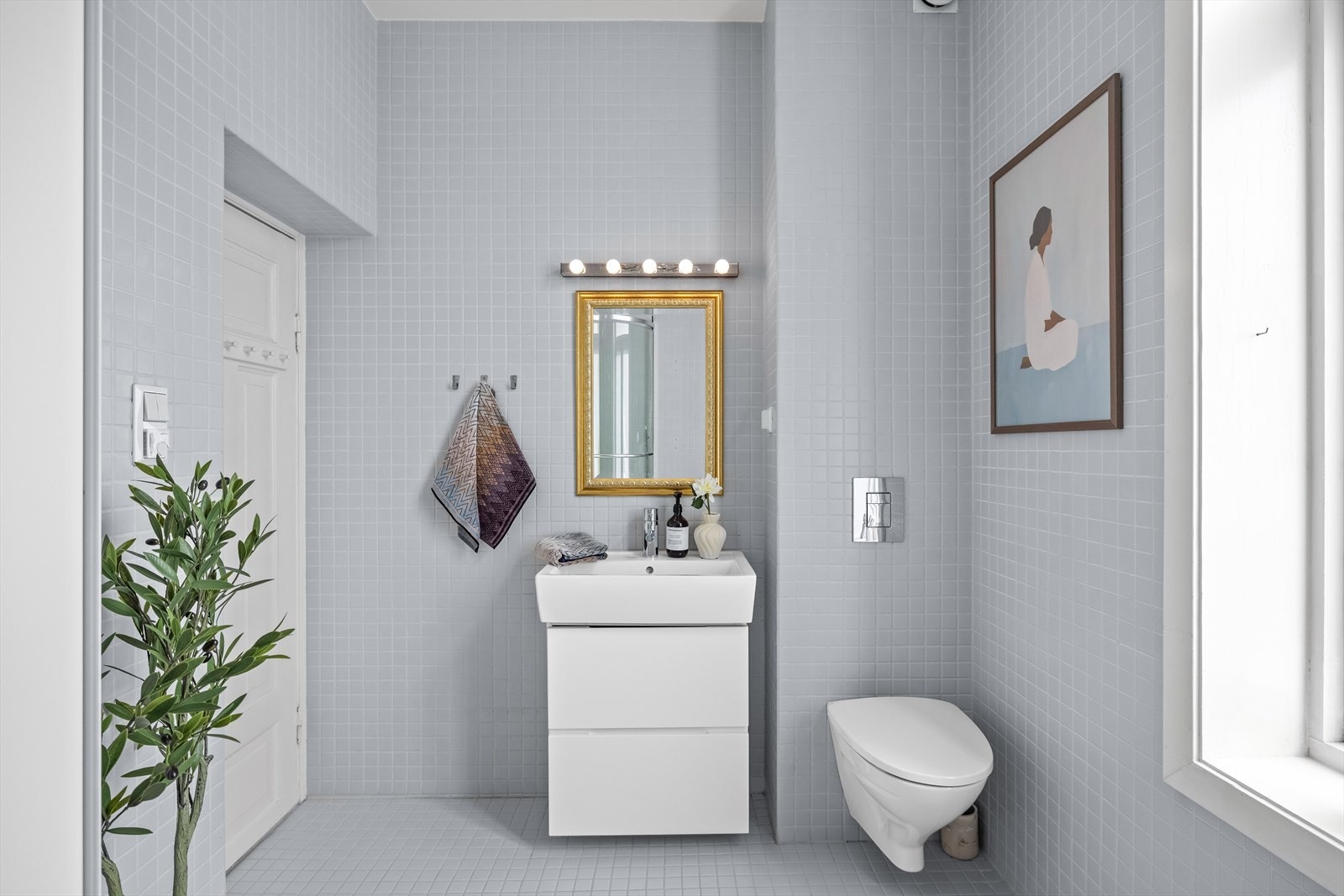 Det er opplegg for vaskemaskin og tørketrommel. Galleribilde
