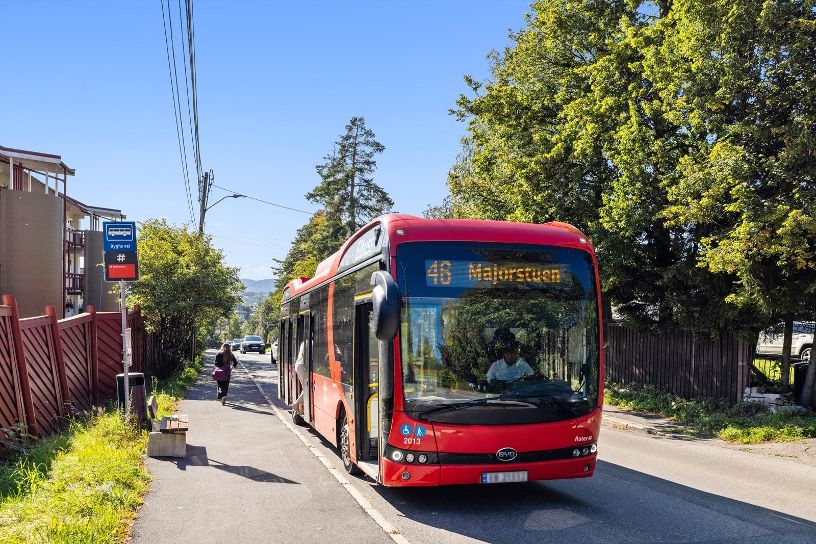 Bussholdeplass i Ankerveien, kun få min gange fra huset Galleribilde