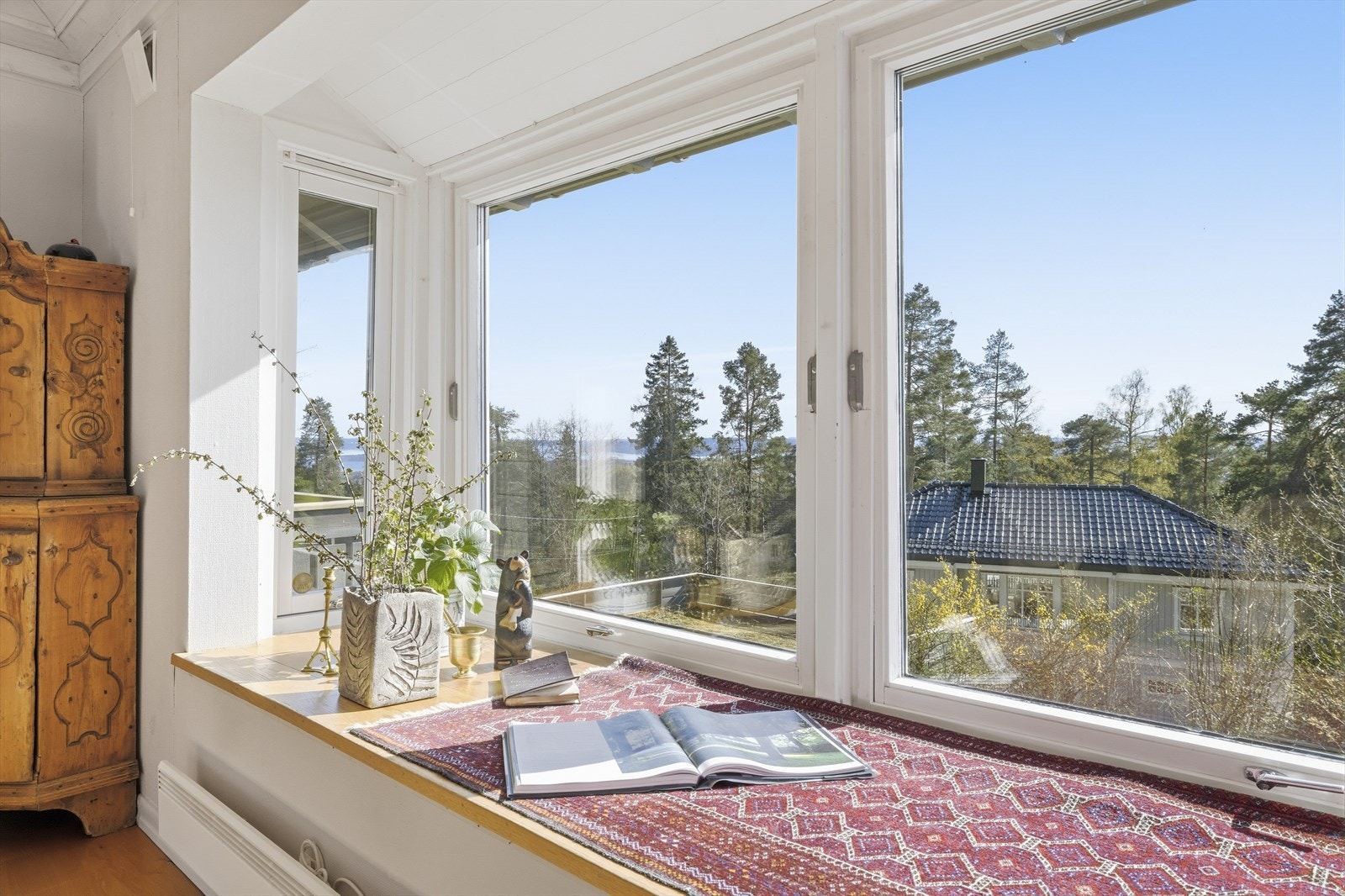 Karnapp i stuen med utsikt Galleribilde
