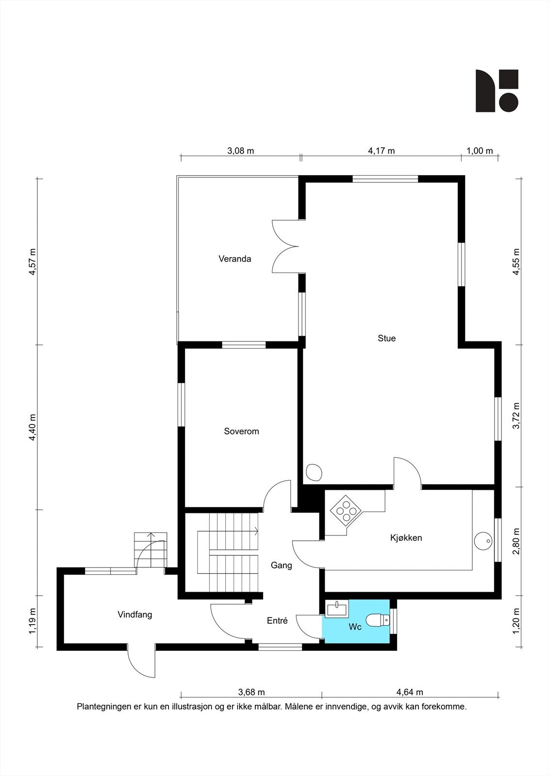Plantegning 1 etasje Galleribilde