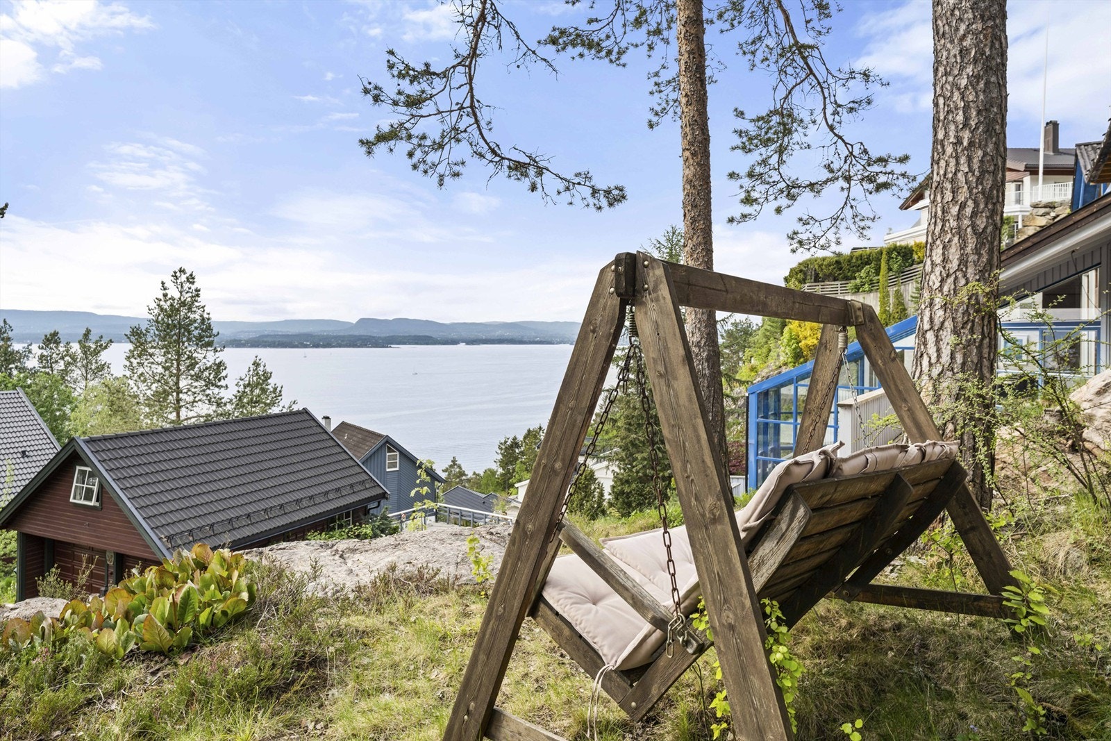 Hammock med panoramautsikt. Galleribilde