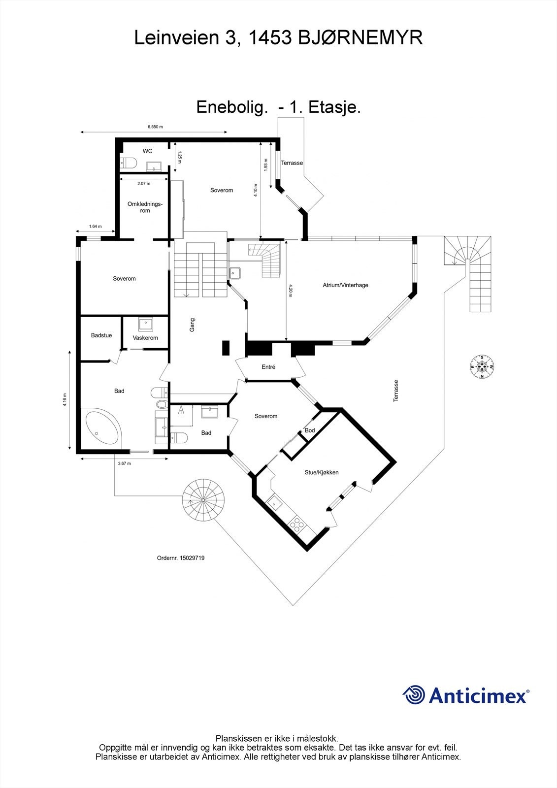 Plantegning 1.etg Galleribilde