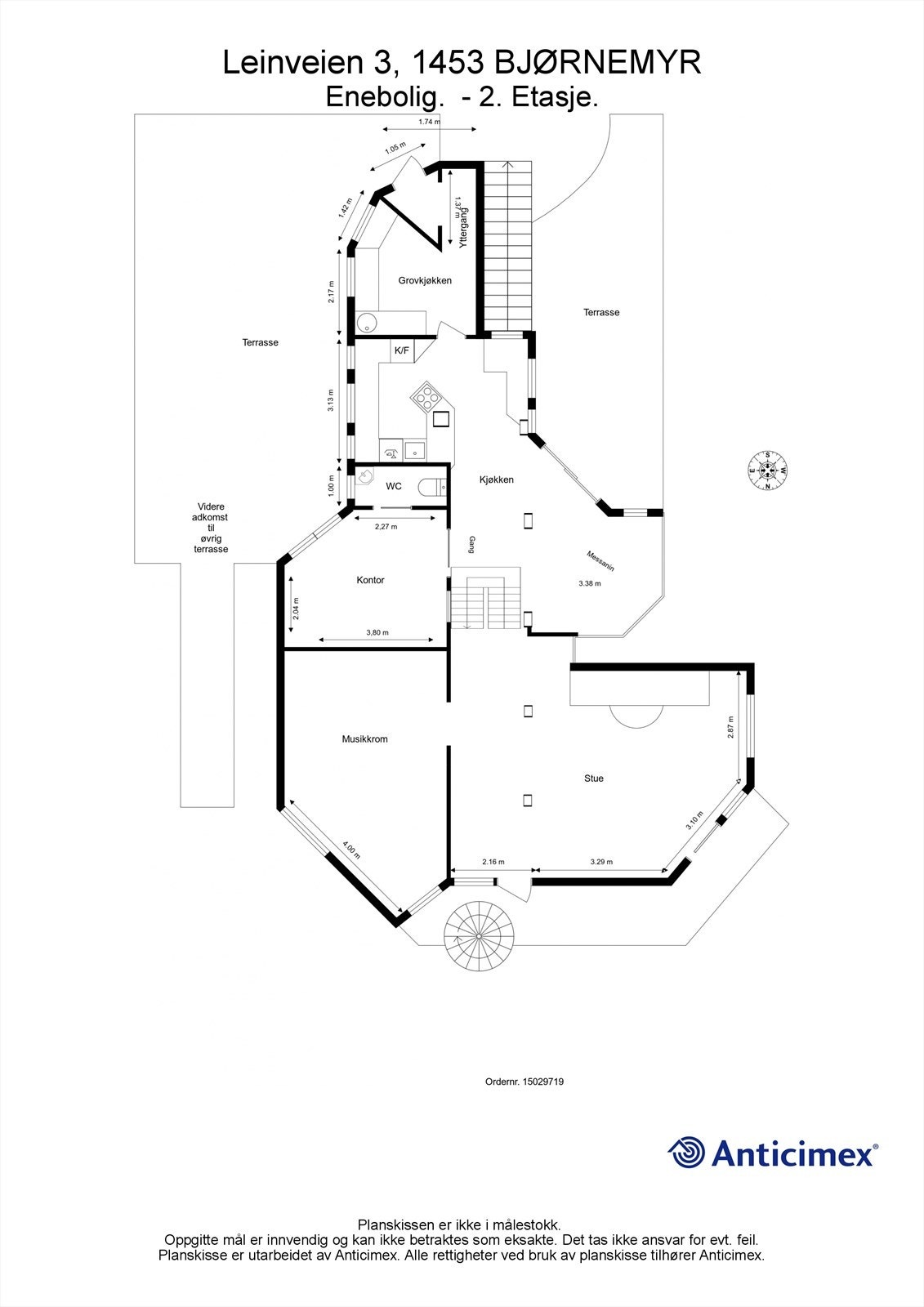 Plantegning 2.etg Galleribilde