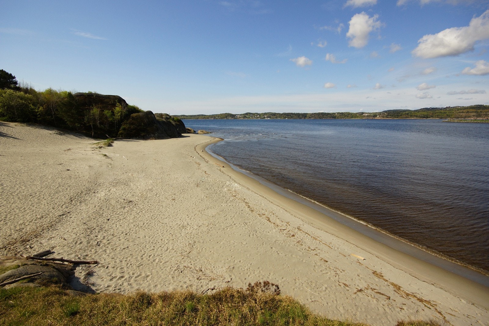 Hvittensand har flott sandstrand og ypperlig sted for kiting Galleribilde