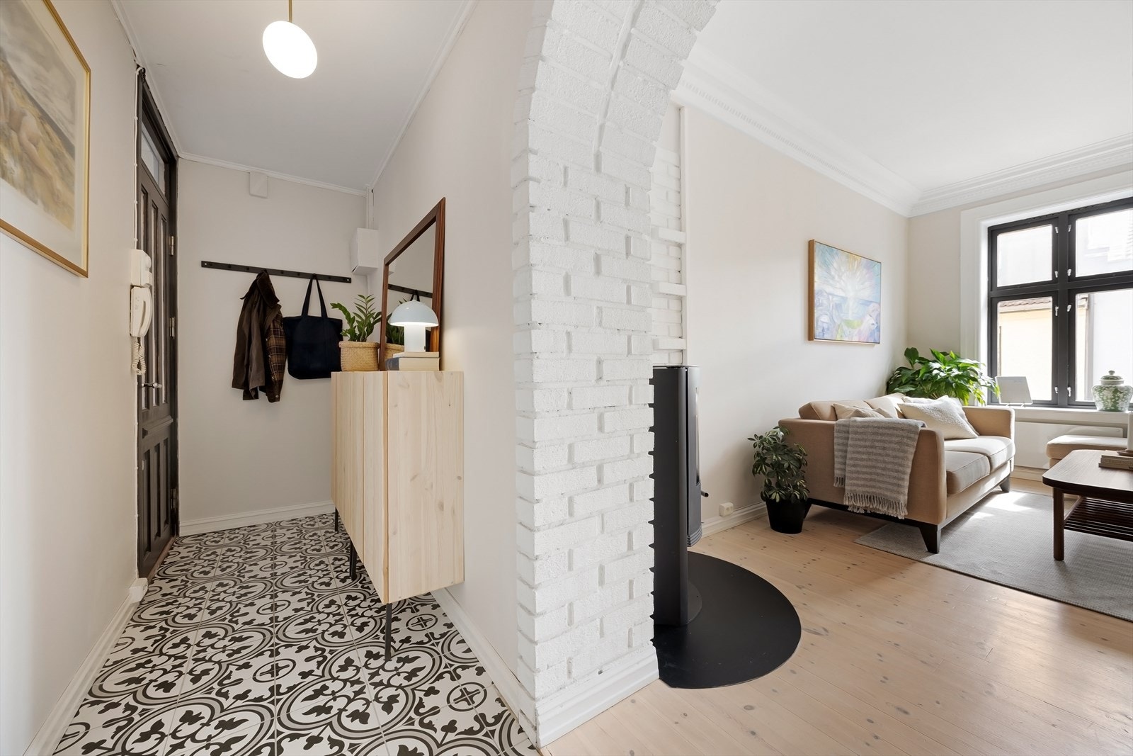 Stilrent inngangsparti som gir et godt førsteinntrykk. Galleribilde