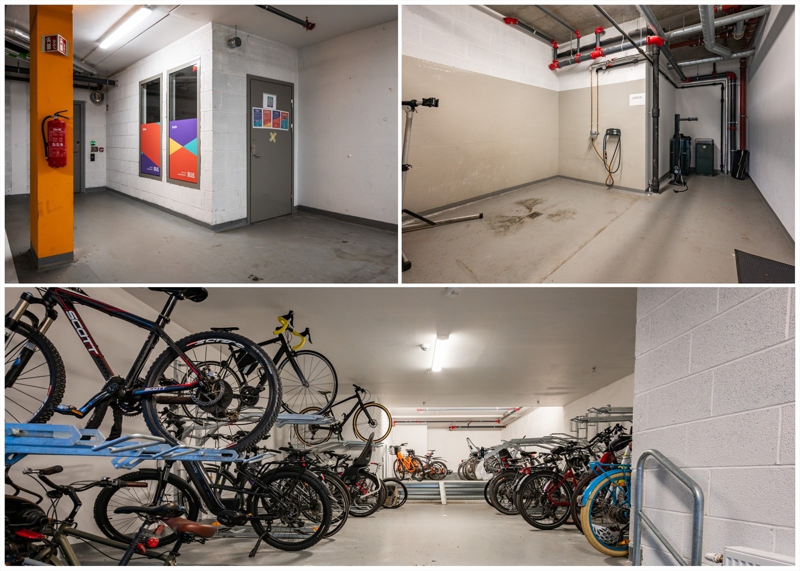Felles sykkelrom, vaskemuligheter for sykkel samt tilgang til BUA (gratis utlån av diverse utstyr). Galleribilde