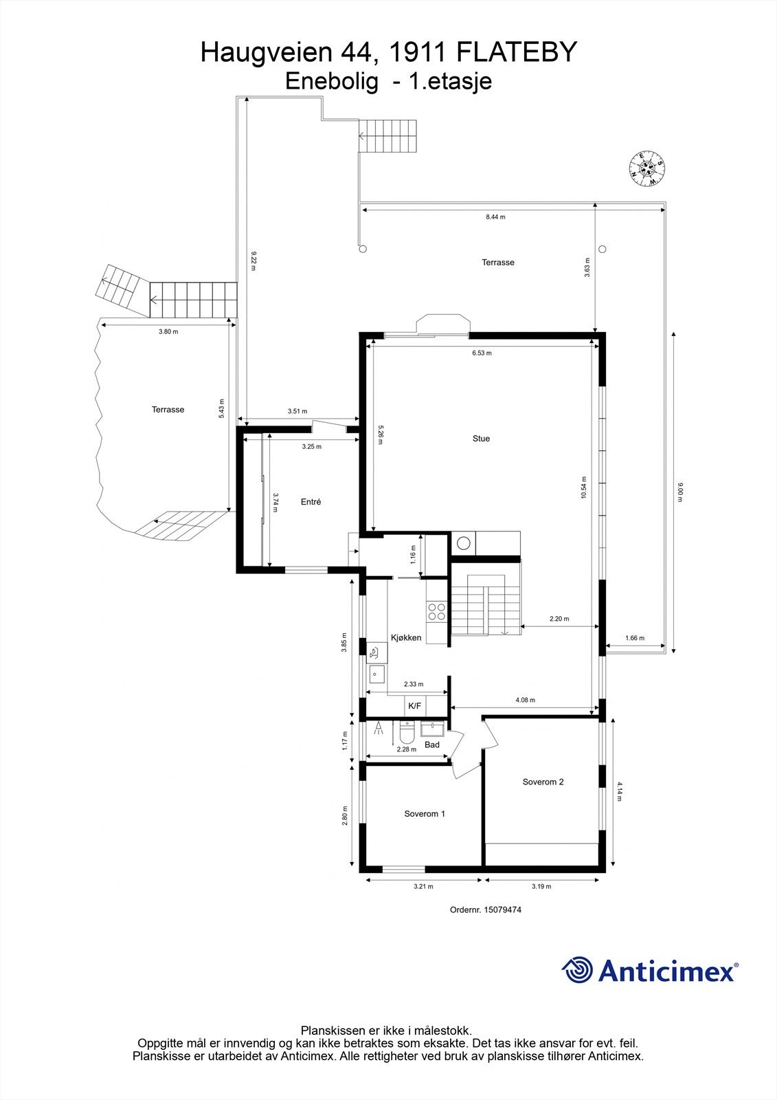 Plantegning 1.etg. Galleribilde