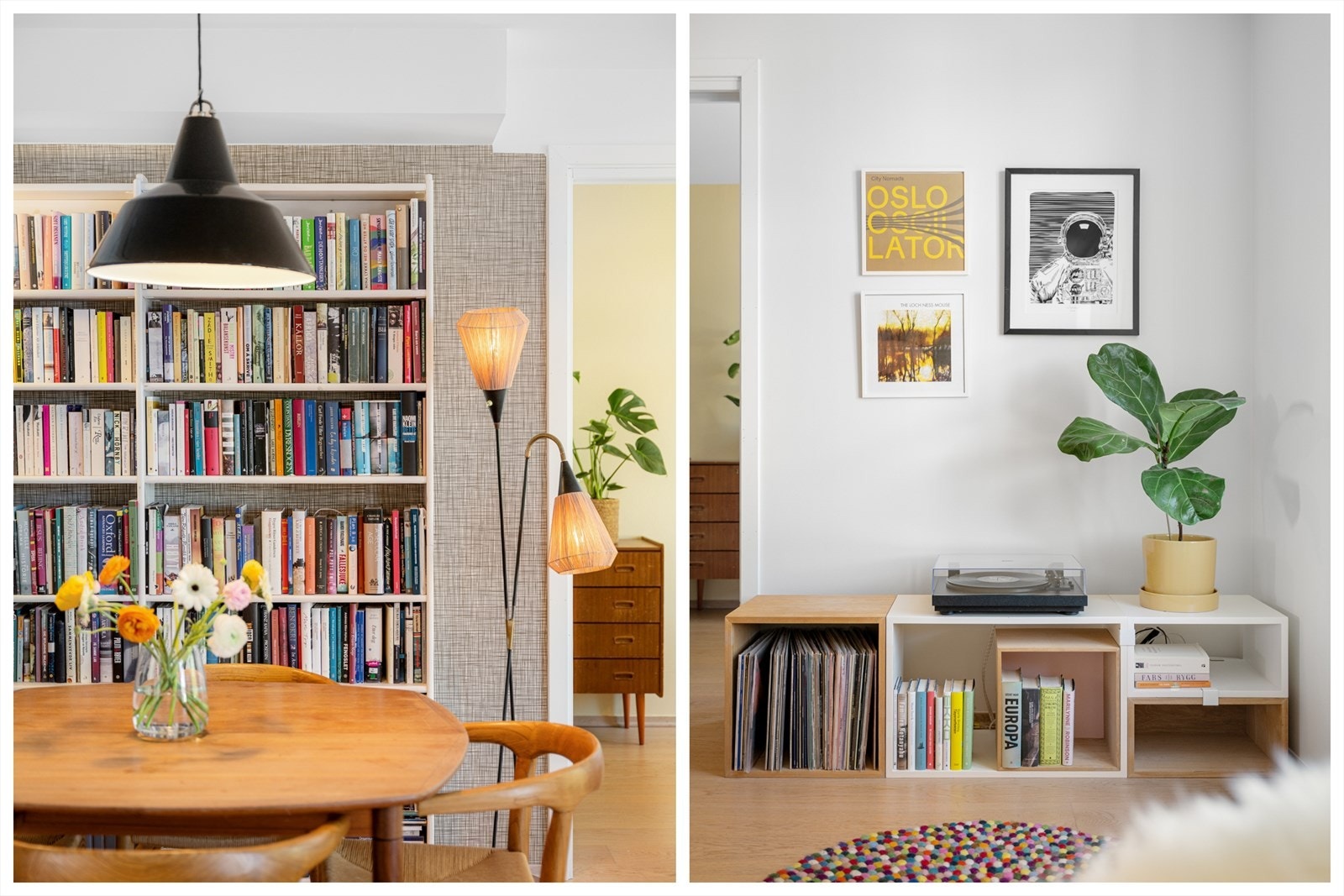 De store veggflatene kan fyller med bokhyller eller andre oppbevaringsmøbler. Galleribilde