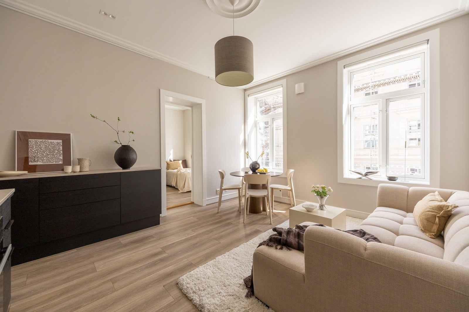 Påkostet med lekre farge- og materialvalg. Galleribilde