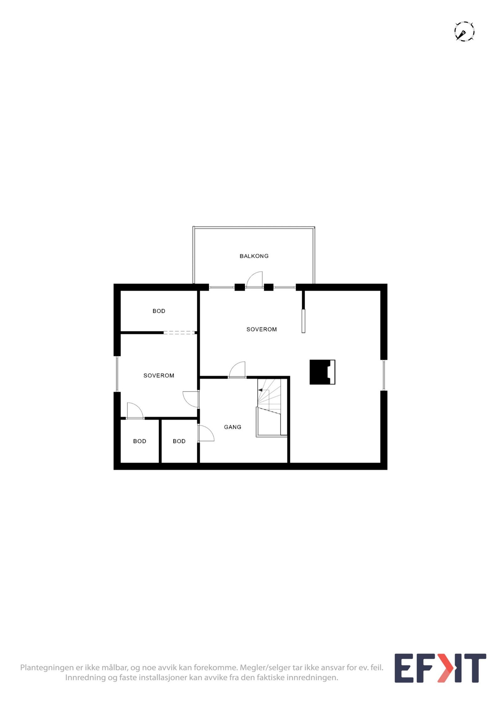 Planskisse loftsetasje Galleribilde