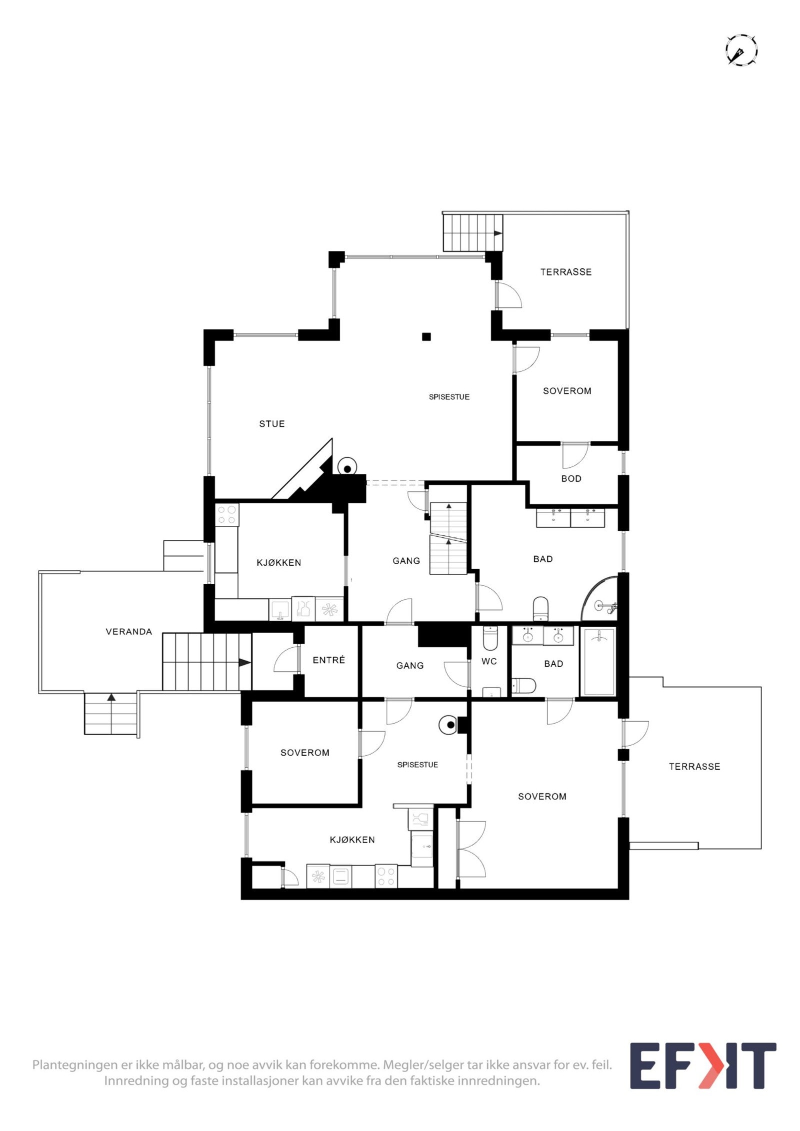 Planskisse hovedetasje Galleribilde
