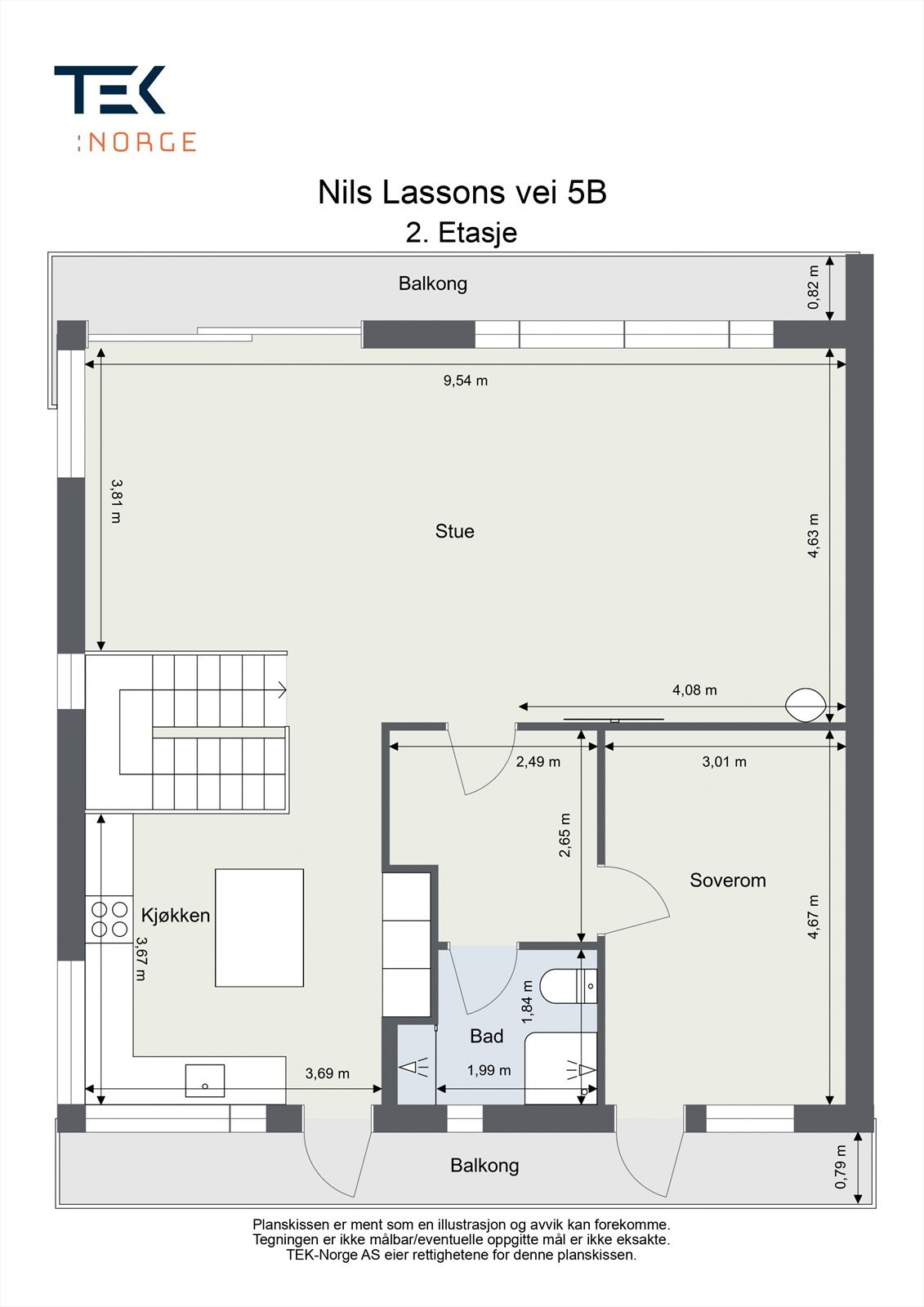 Plantegning 2. etasje Galleribilde