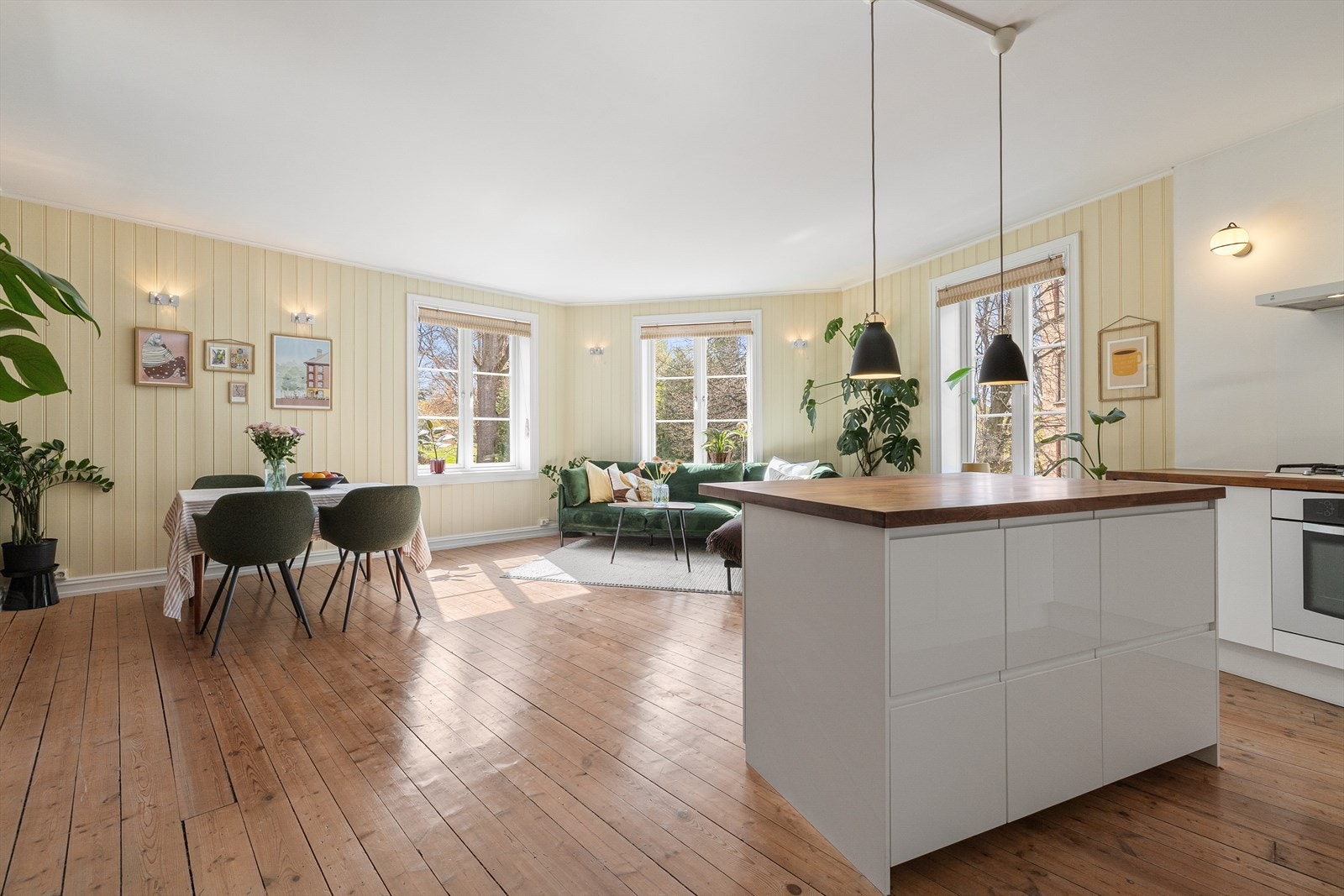 Denne sjarmerende 3-roms hjørneleiligheten finner du i det ettertraktede Gråbeinskvartalet på nedre Grünerløkka, like ved den idylliske Botanisk hage. Galleribilde