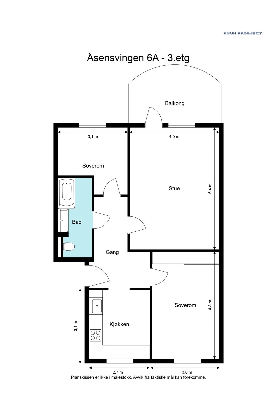 Plantegning Åsensvingen 6A Galleribilde