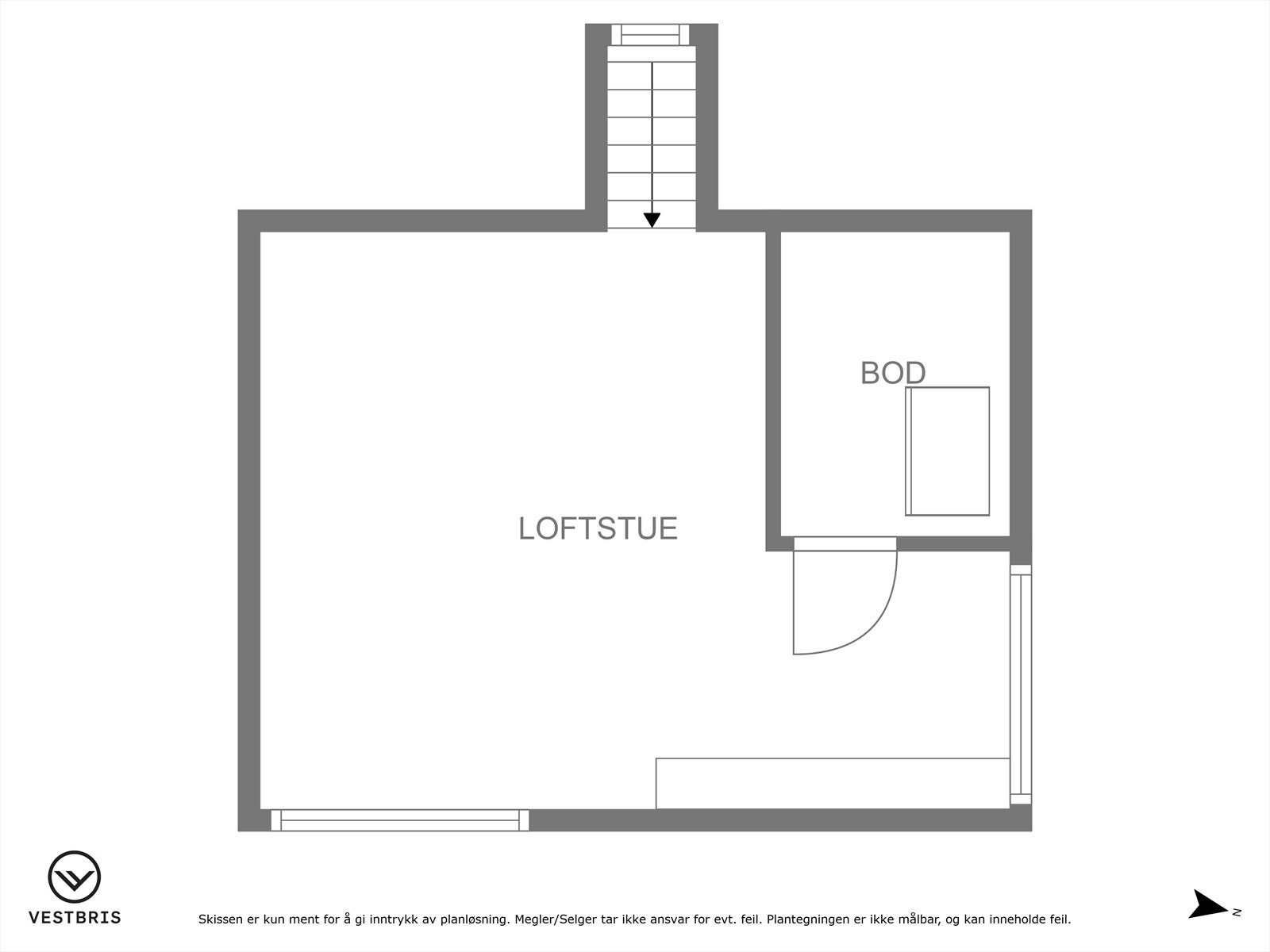 Hemsen er innredet med en romslig loftstue og en praktisk bod for ekstra lagring. Galleribilde