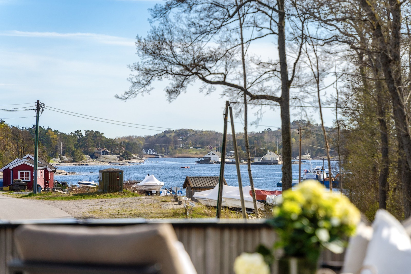 Flott sjøutsikt fra takterrassen Galleribilde