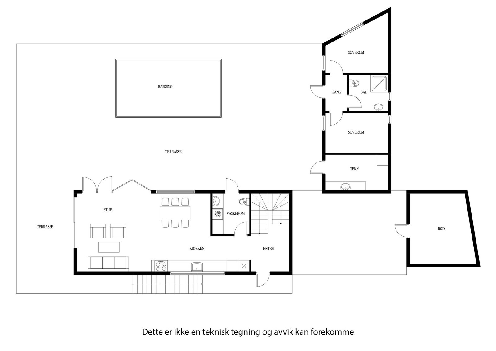 Plantegning 1 etg Galleribilde