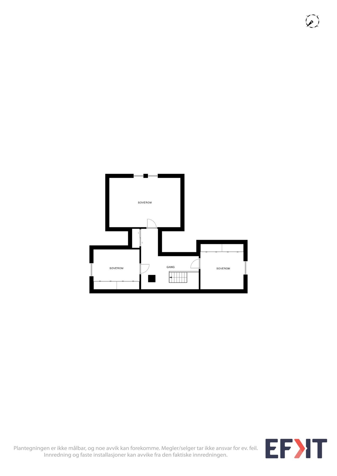 Plantegningen viser loftsetasjen. Galleribilde