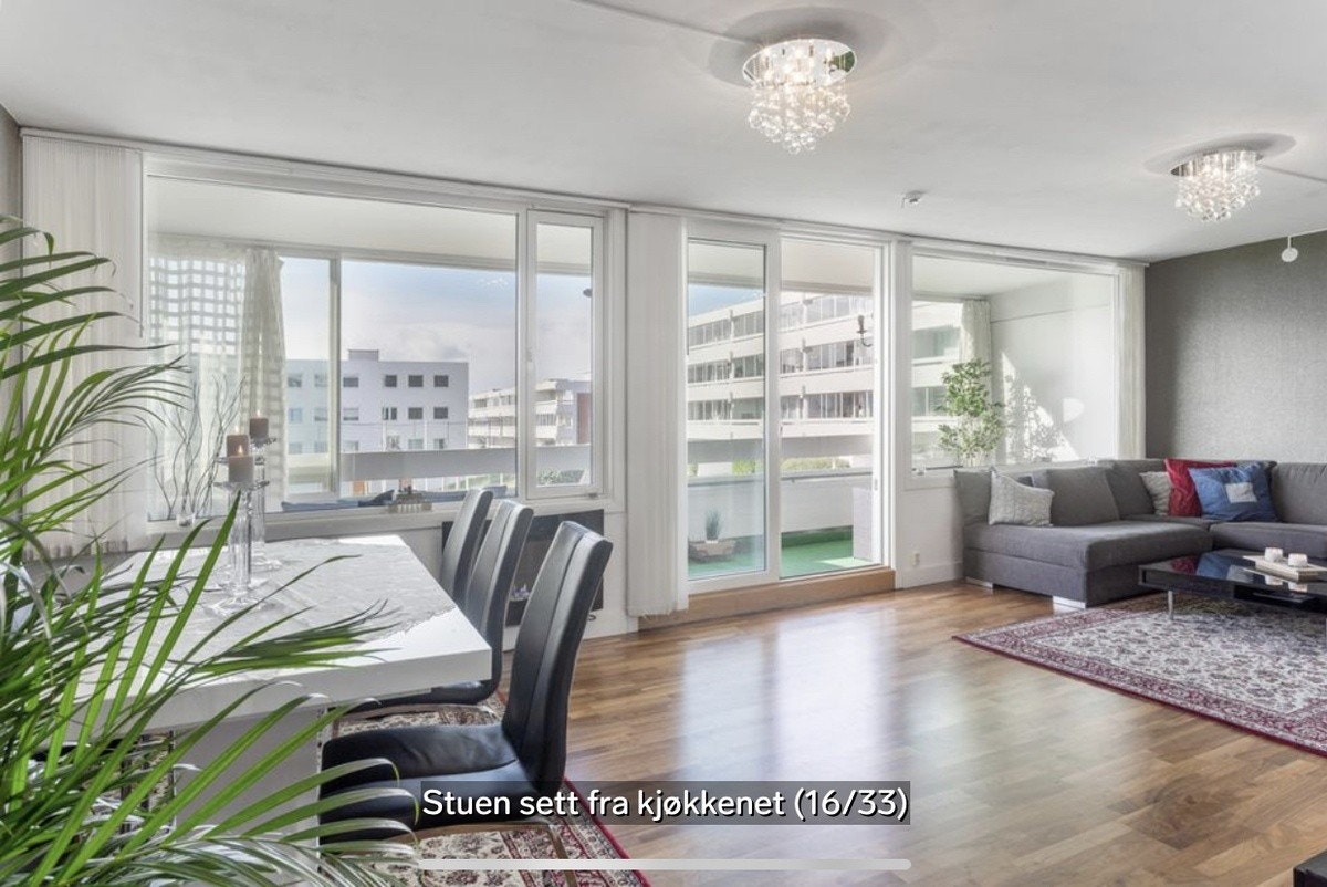 Stuen sett fra kjøkkenet Galleribilde