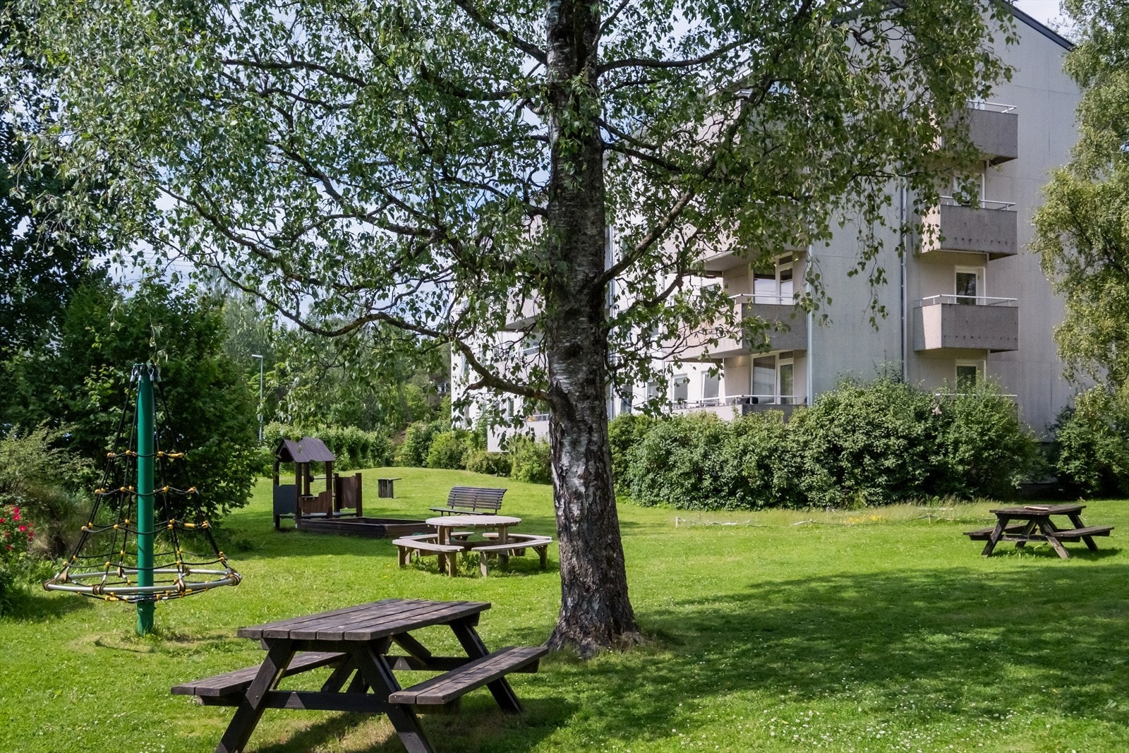 Grønt og velholdt fellesområde. Galleribilde