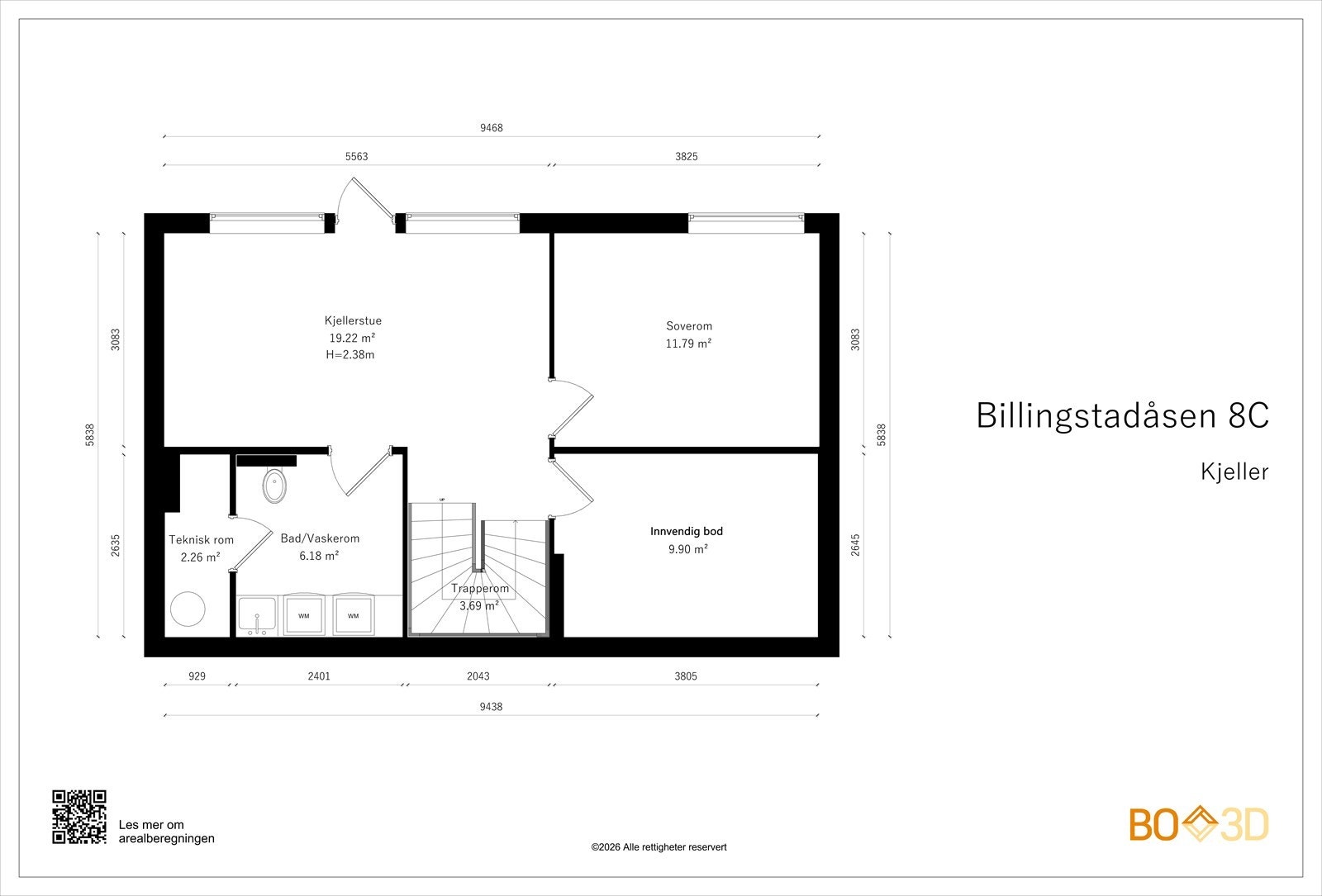 Plantegning - kjeller. Galleribilde