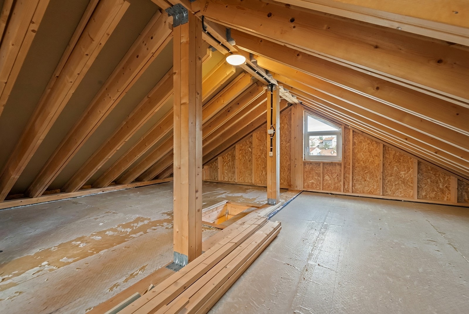 Stort og uinnredet loft på ca. 60 kvm med stort potensial Galleribilde