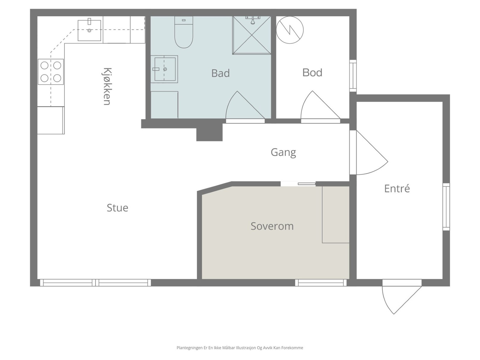 Plantegning for leilighet 7B. Galleribilde