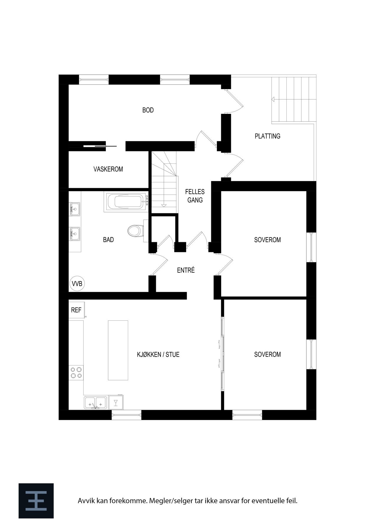 Plantegning | Langgata 65C Galleribilde