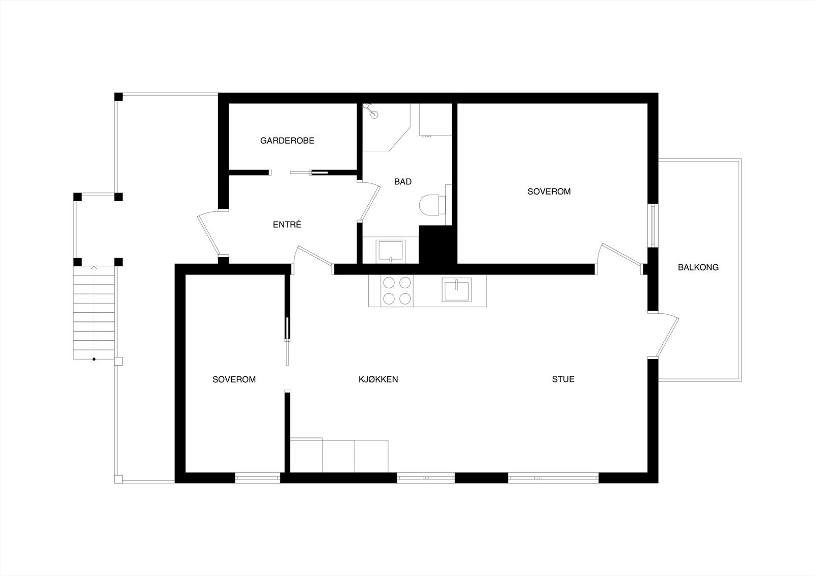 Plantegning 3. etasje Galleribilde