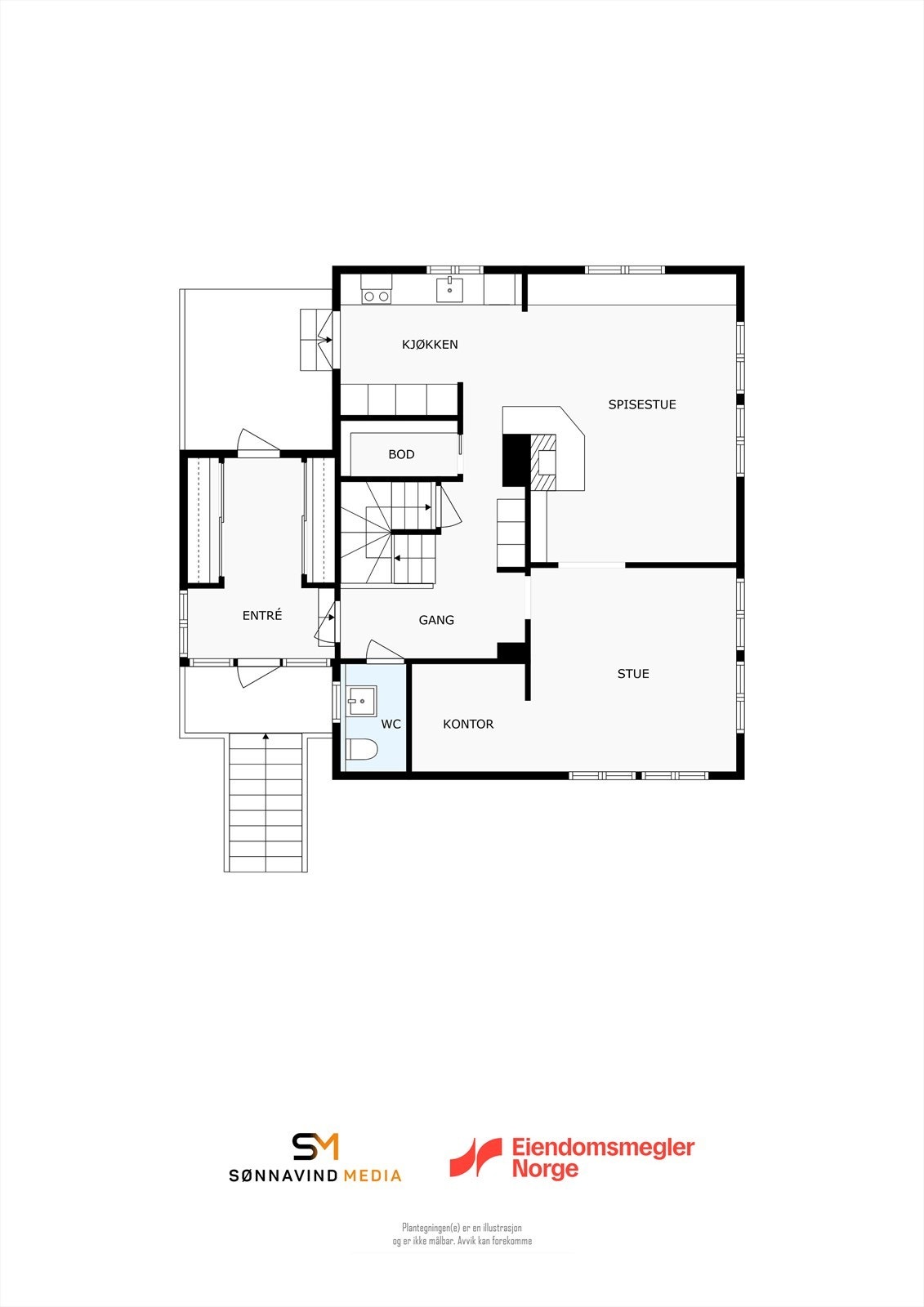 Plantegning hovedetasje Galleribilde