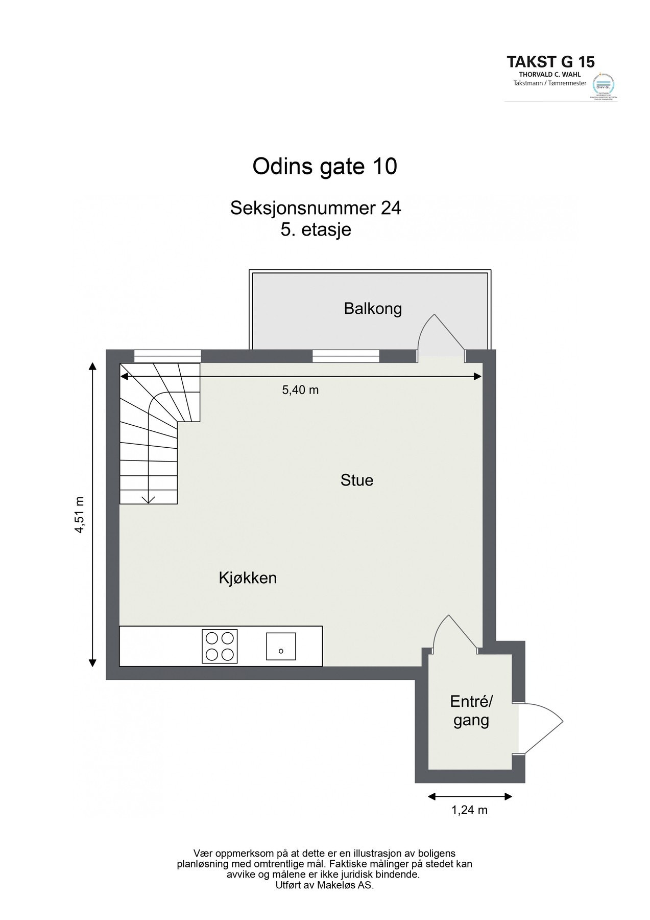 Plantegning 5.etasje Galleribilde