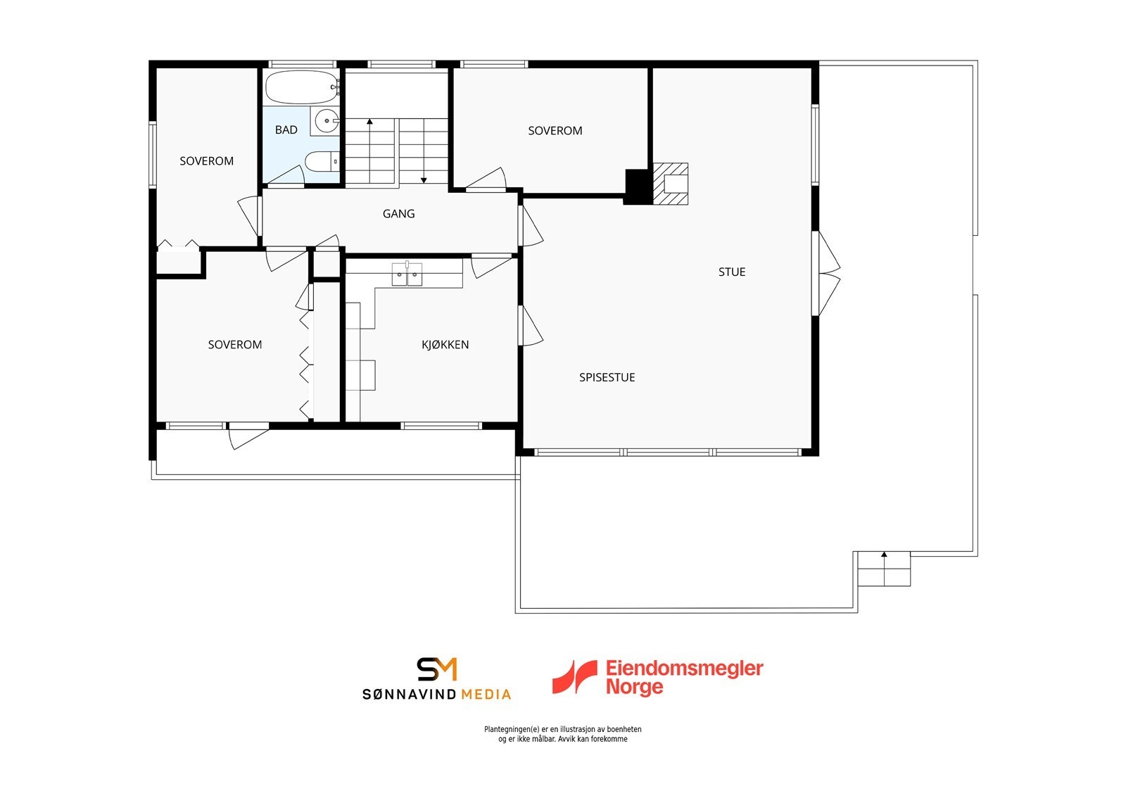 Planløsning 2. etasje Galleribilde