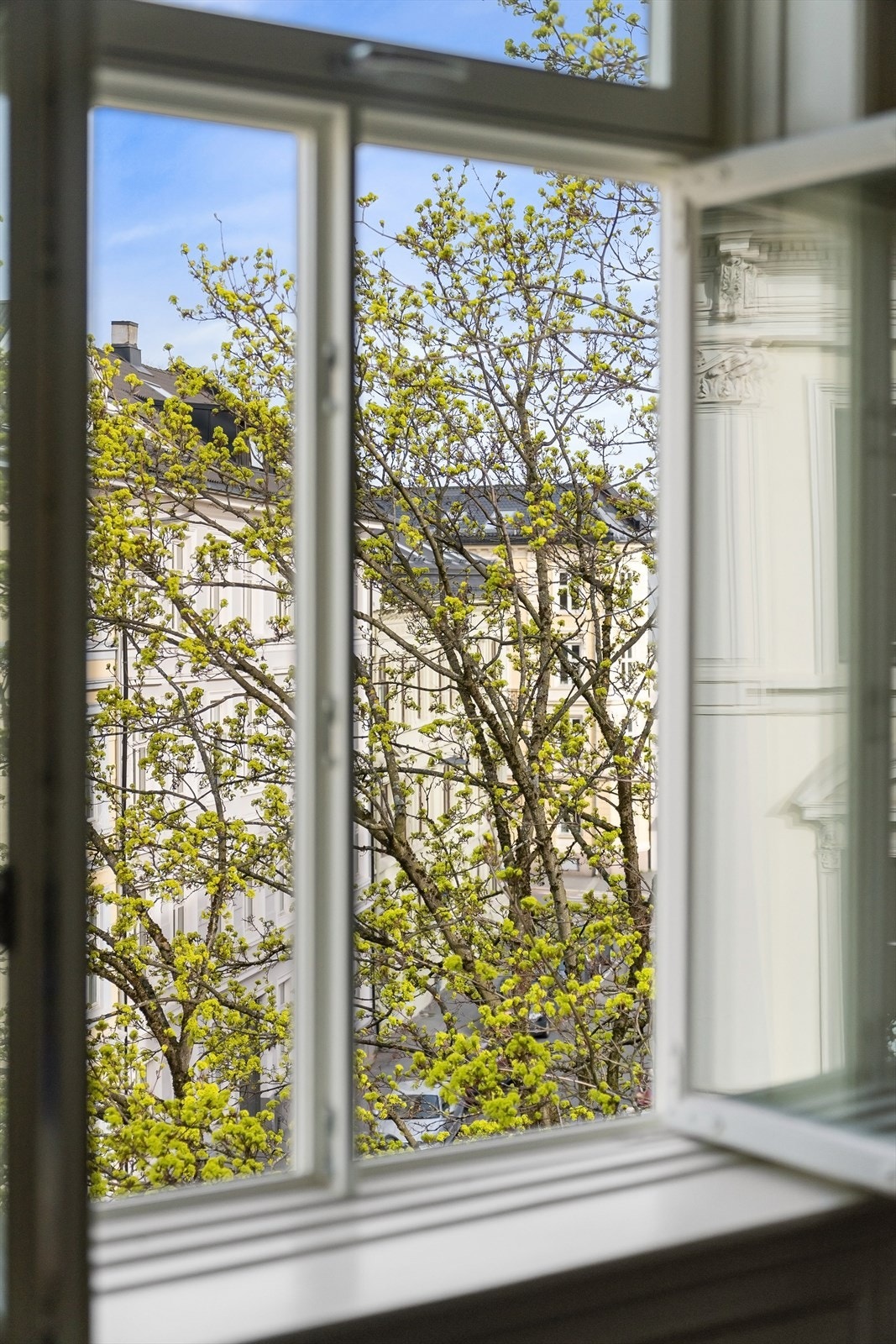 Grønt og frodig utsyn fra spisestuen og begge soverom. Galleribilde