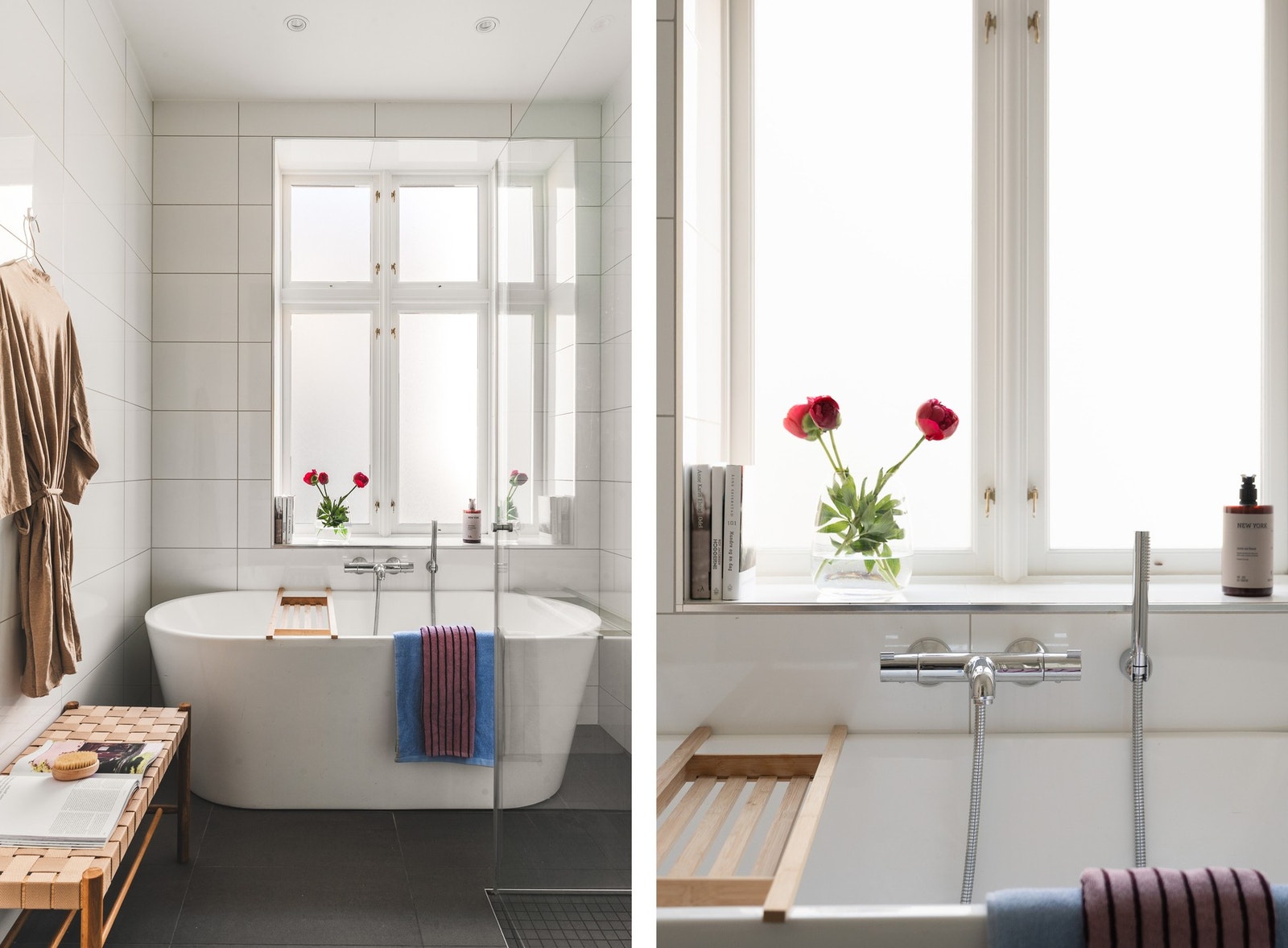 Badet har både dusj og badekar - perfekt for avslapping etter en lang dag. Galleribilde