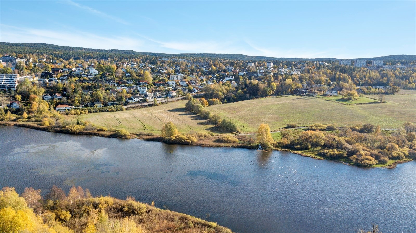 Østensjøvannet med yrende dyreliv og fine turmuligheter. Galleribilde