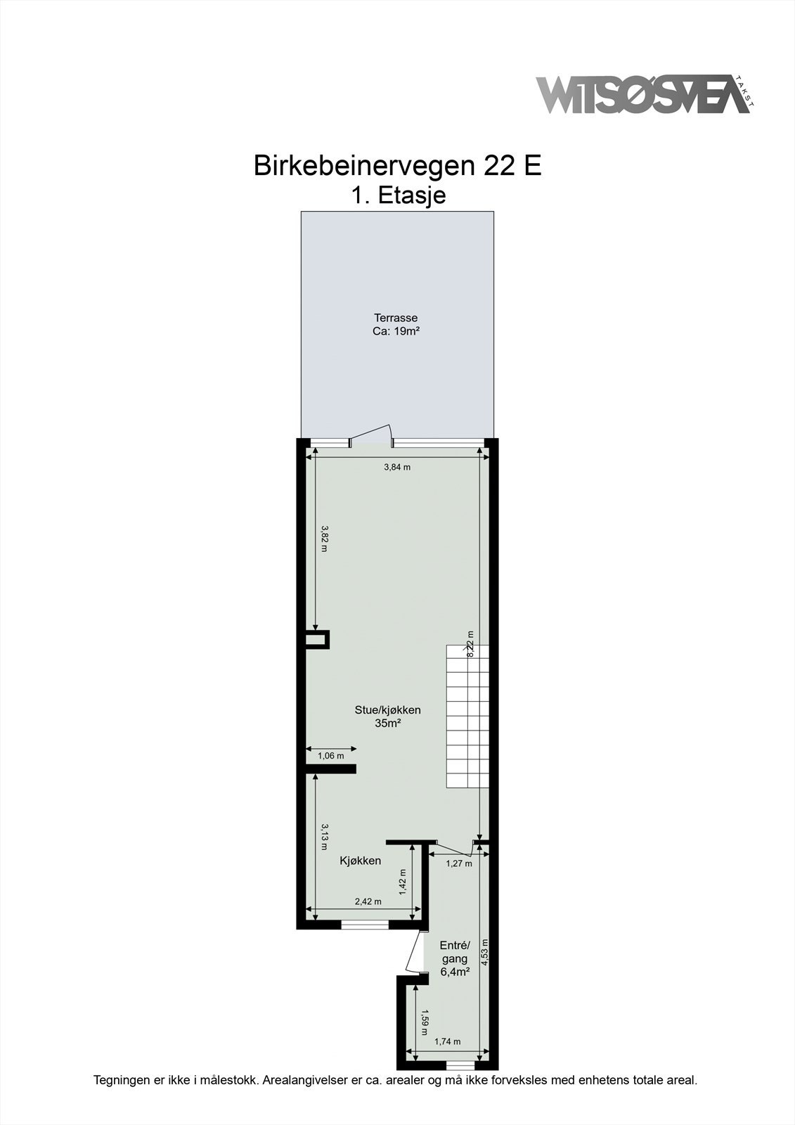 Planskisse 1. etasje. Galleribilde