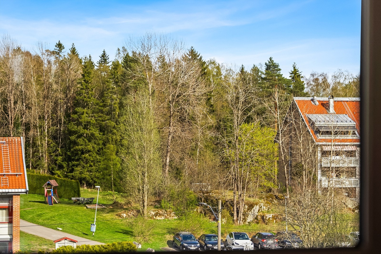 Her titter morgensolen inn og ingen innsyn. Galleribilde