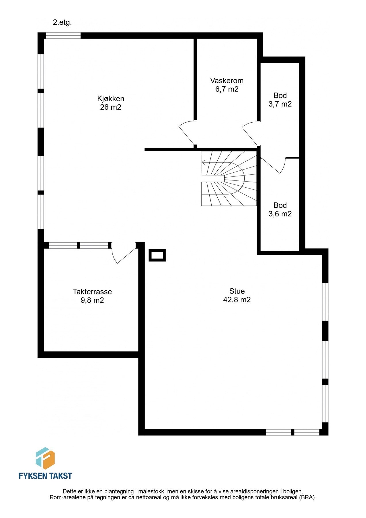 Planskisse 2. etasje. Galleribilde